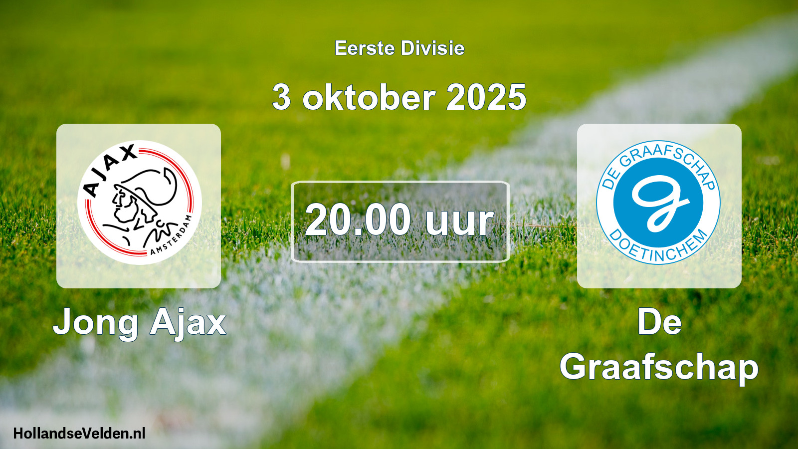 Geplande wedstrijd: Jong Ajax - De Graafschap (3 oktober 2025)