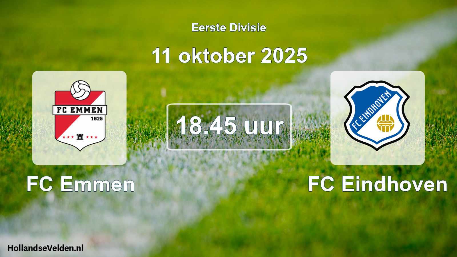 Geplande wedstrijd: FC Emmen - FC Eindhoven (11 oktober 2025)