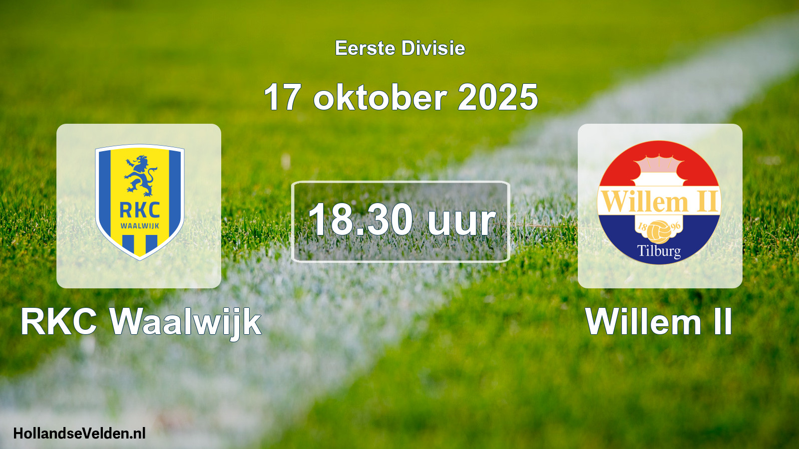 Scheduled Match: RKC Waalwijk - Willem II (17 October 2025)