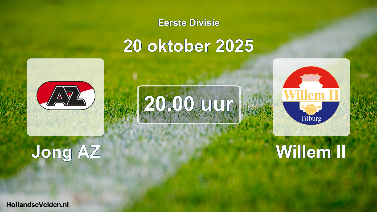 Geplande wedstrijd: Jong AZ - Willem II (20 oktober 2025)