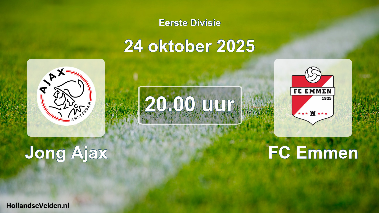 Geplande wedstrijd: Jong Ajax - FC Emmen (24 oktober 2025)