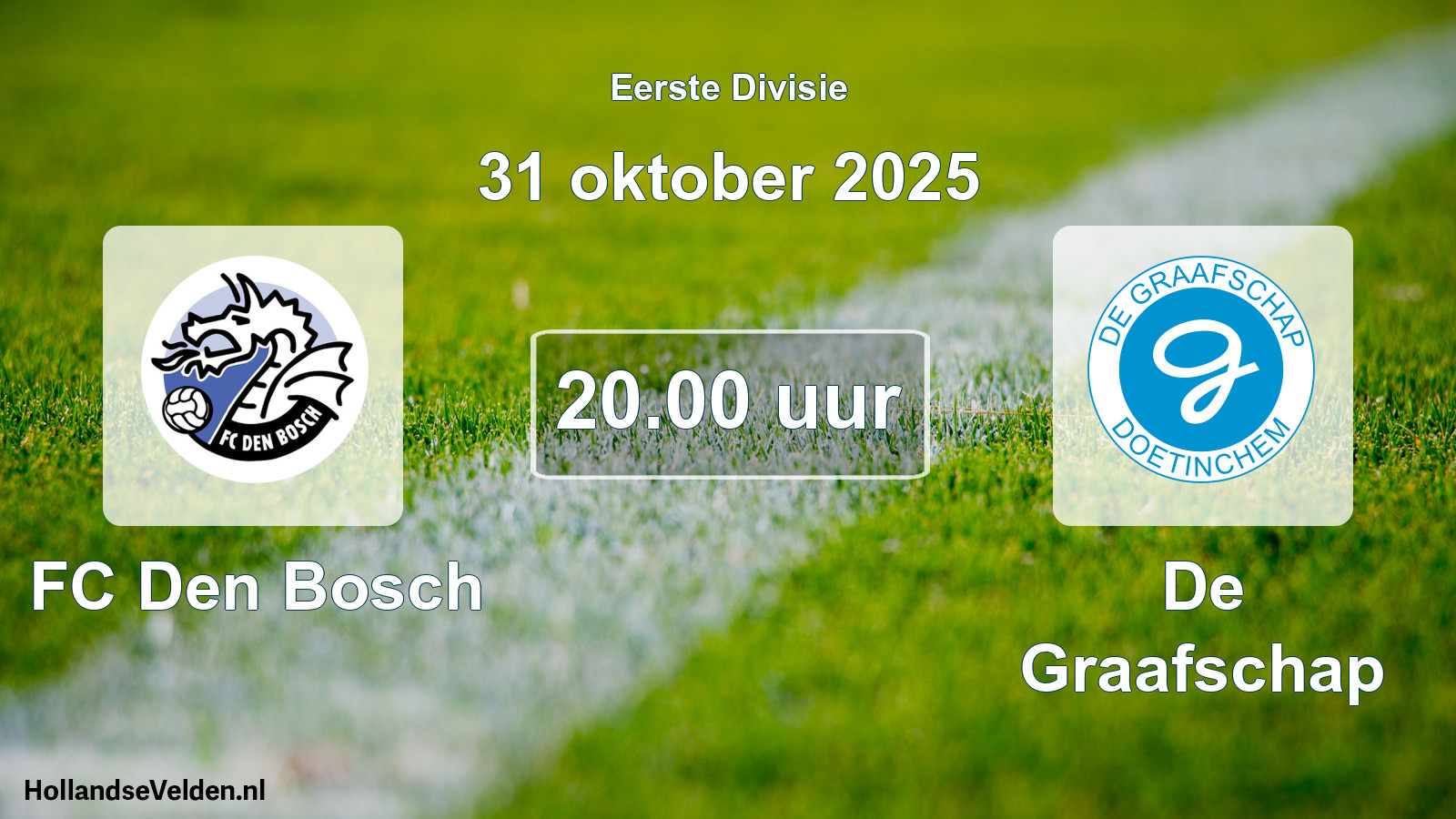 Geplande wedstrijd: FC Den Bosch - De Graafschap (31 oktober 2025)