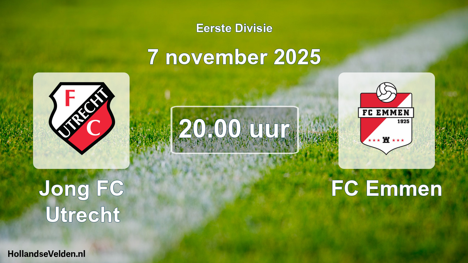 Scheduled Match: Jong FC Utrecht - FC Emmen (7 November 2025)