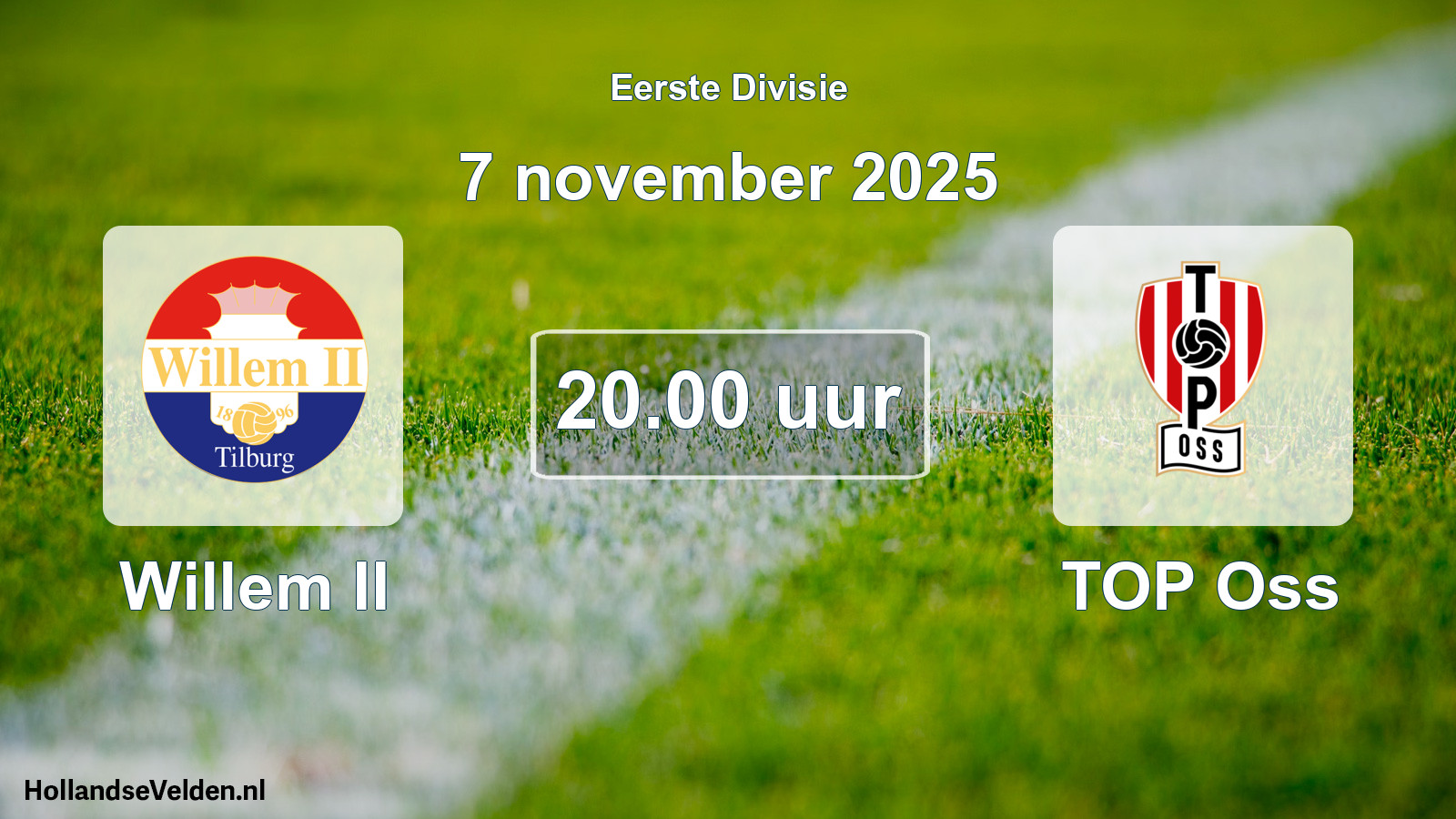 Geplande wedstrijd: Willem II - TOP Oss (7 november 2025)
