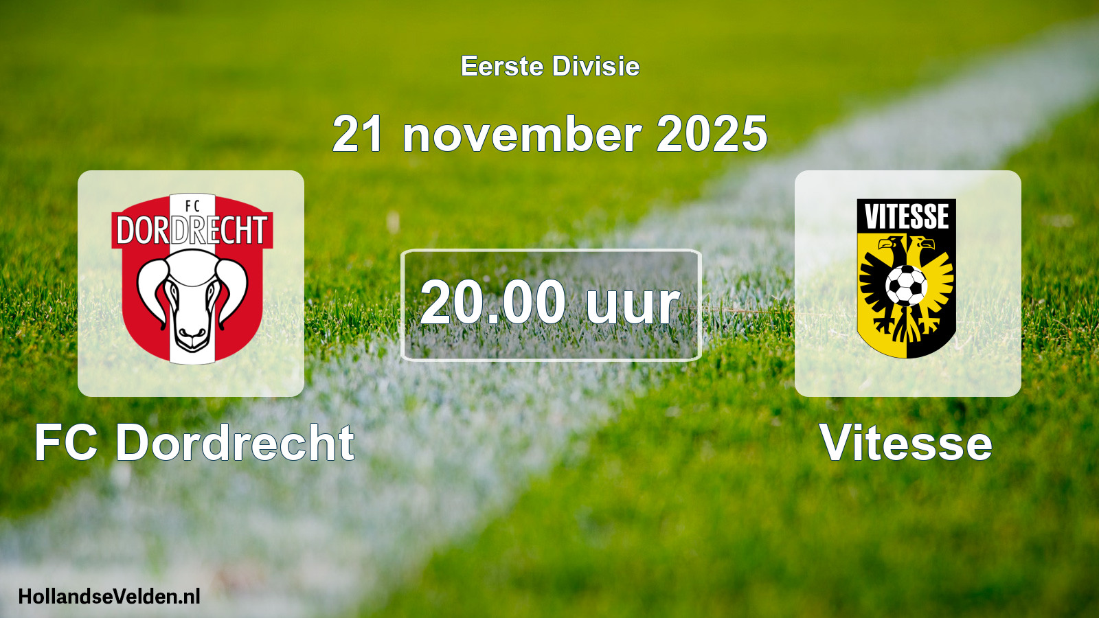Geplande wedstrijd: FC Dordrecht - Vitesse (21 november 2025)