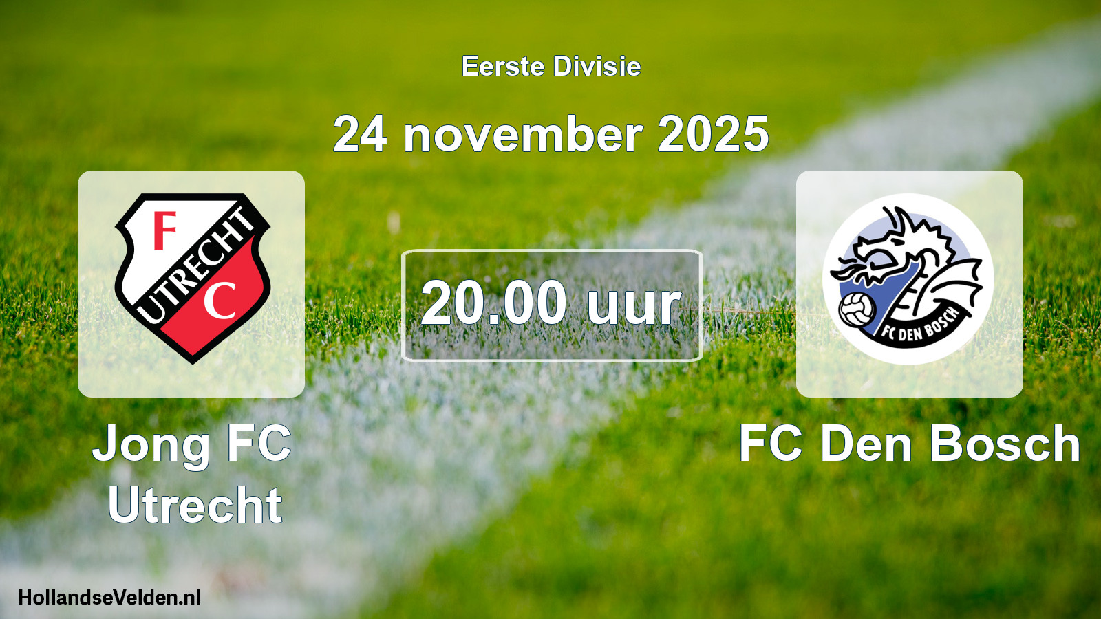 Geplande wedstrijd: Jong FC Utrecht - FC Den Bosch (24 november 2025)