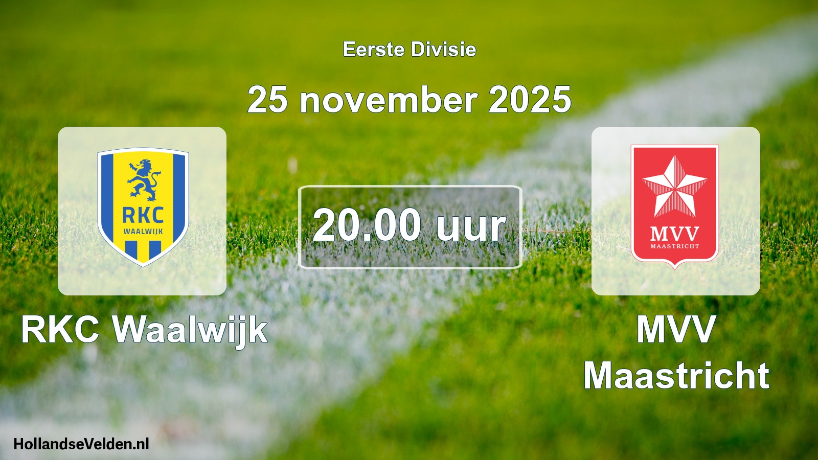 Geplande wedstrijd: RKC Waalwijk - MVV Maastricht (25 november 2025)