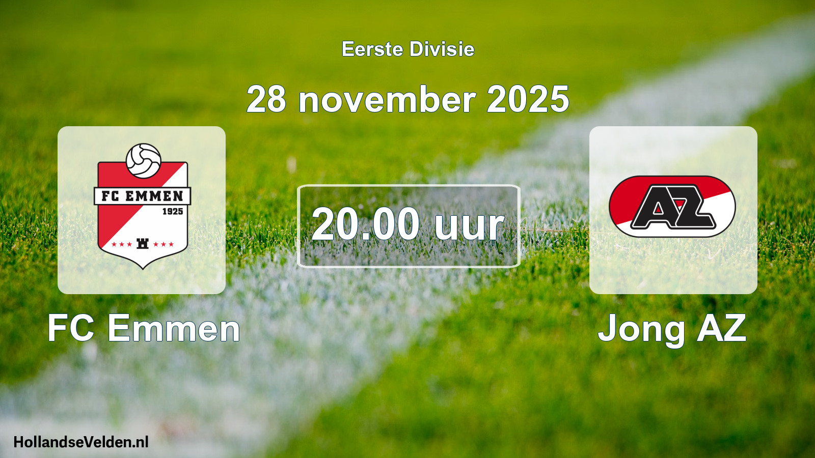 Geplande wedstrijd: FC Emmen - Jong AZ (28 november 2025)