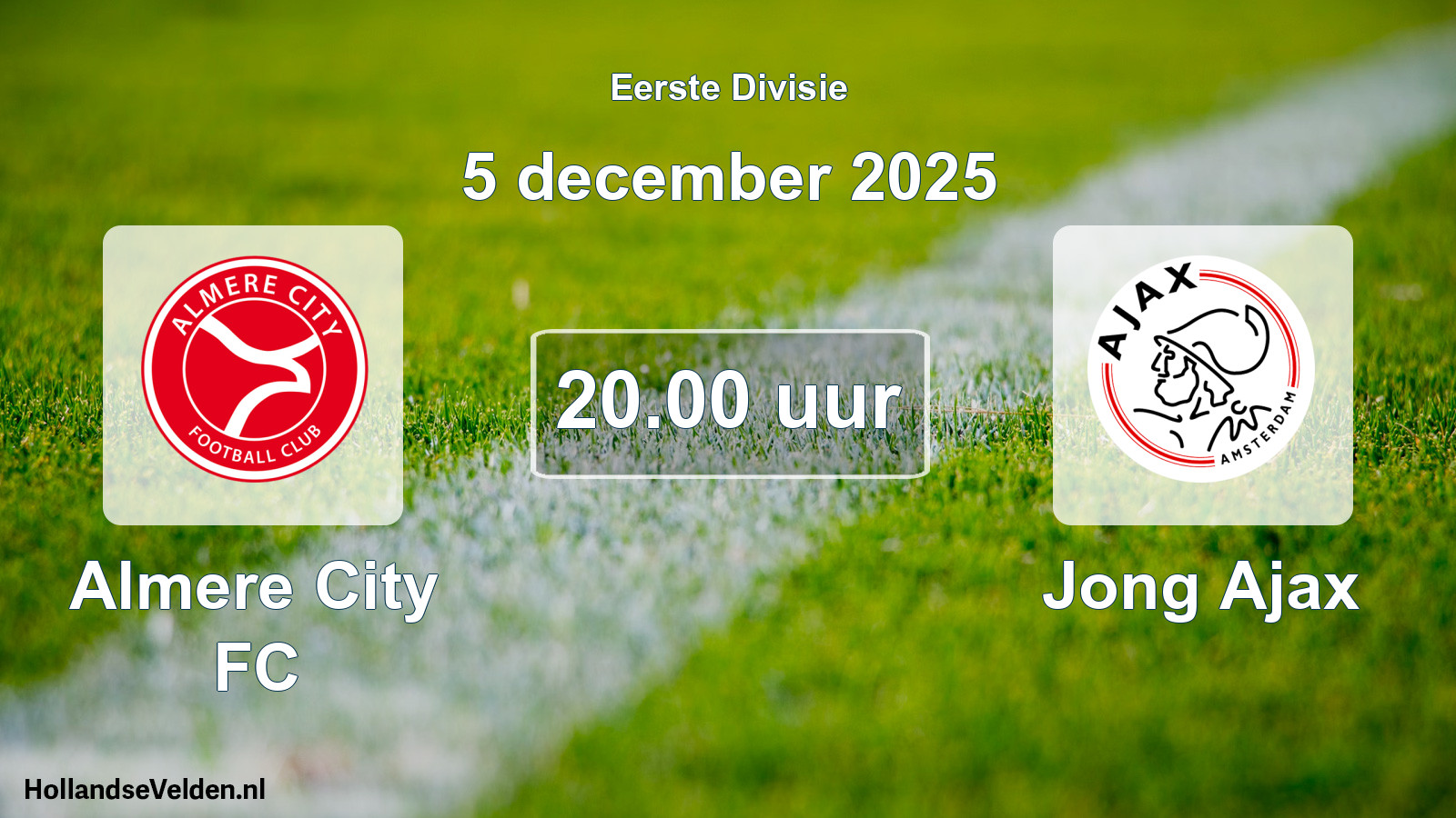 Scheduled Match: Almere City FC - Jong Ajax (5 December 2025)