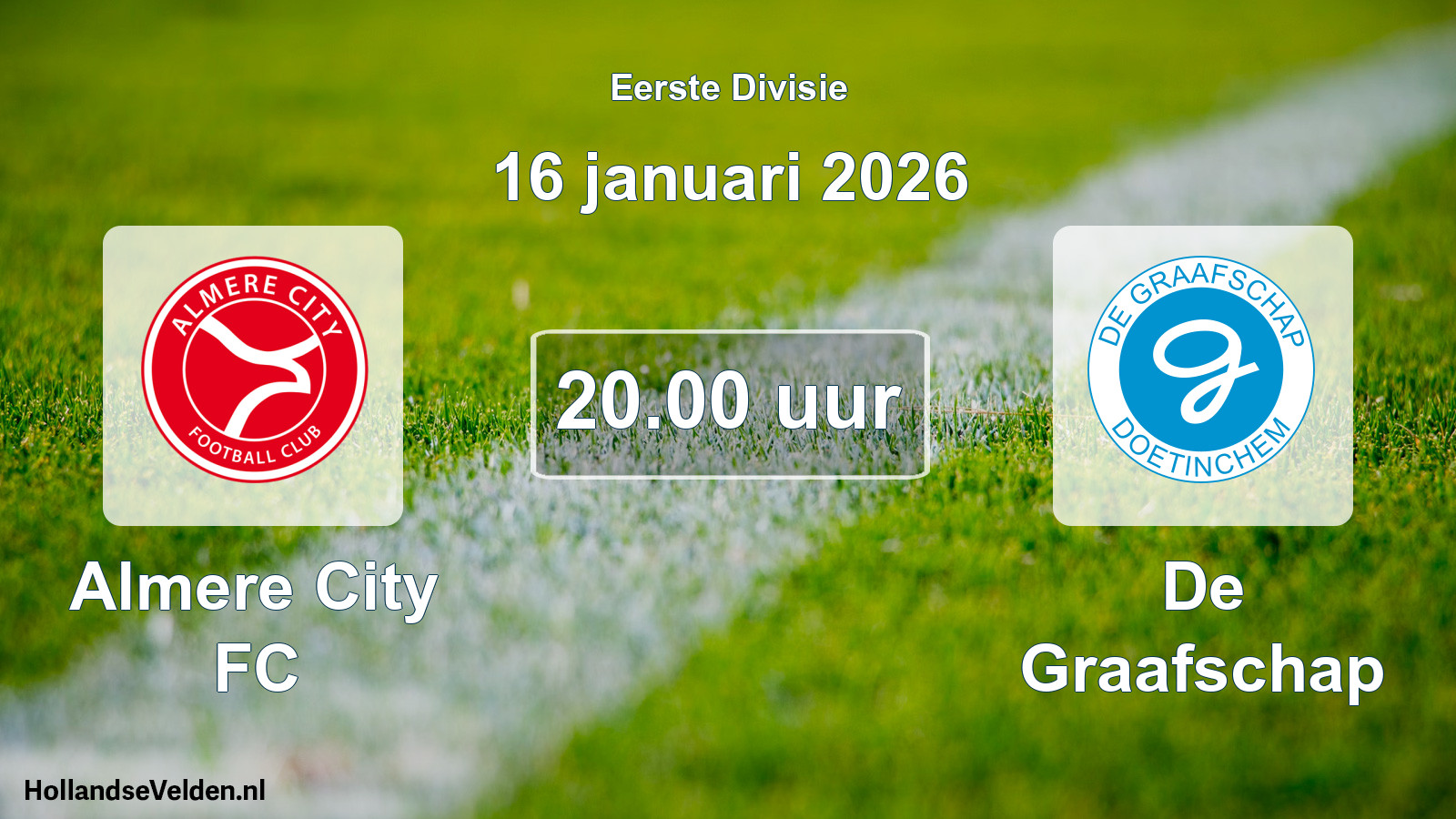 Geplande wedstrijd: Almere City FC - De Graafschap (16 januari 2026)