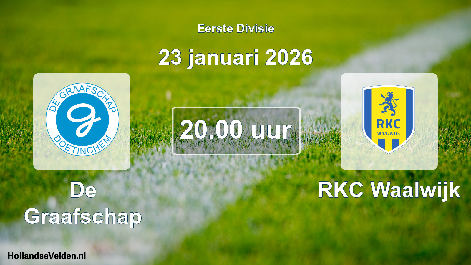 Geplande wedstrijd: De Graafschap - RKC Waalwijk (23 januari 2026)