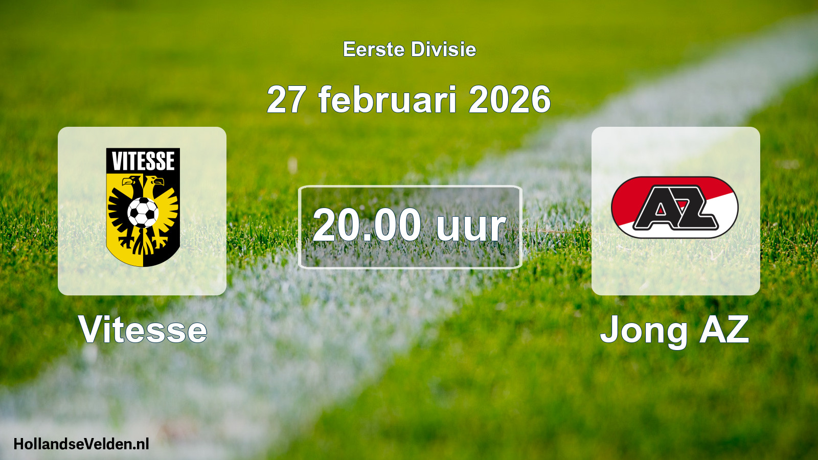 Geplande wedstrijd: Vitesse - Jong AZ (27 februari 2026)