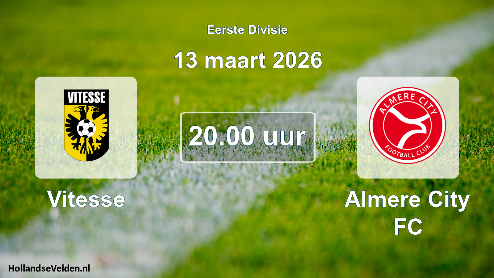 Geplande wedstrijd: Vitesse - Almere City FC (13 maart 2026)