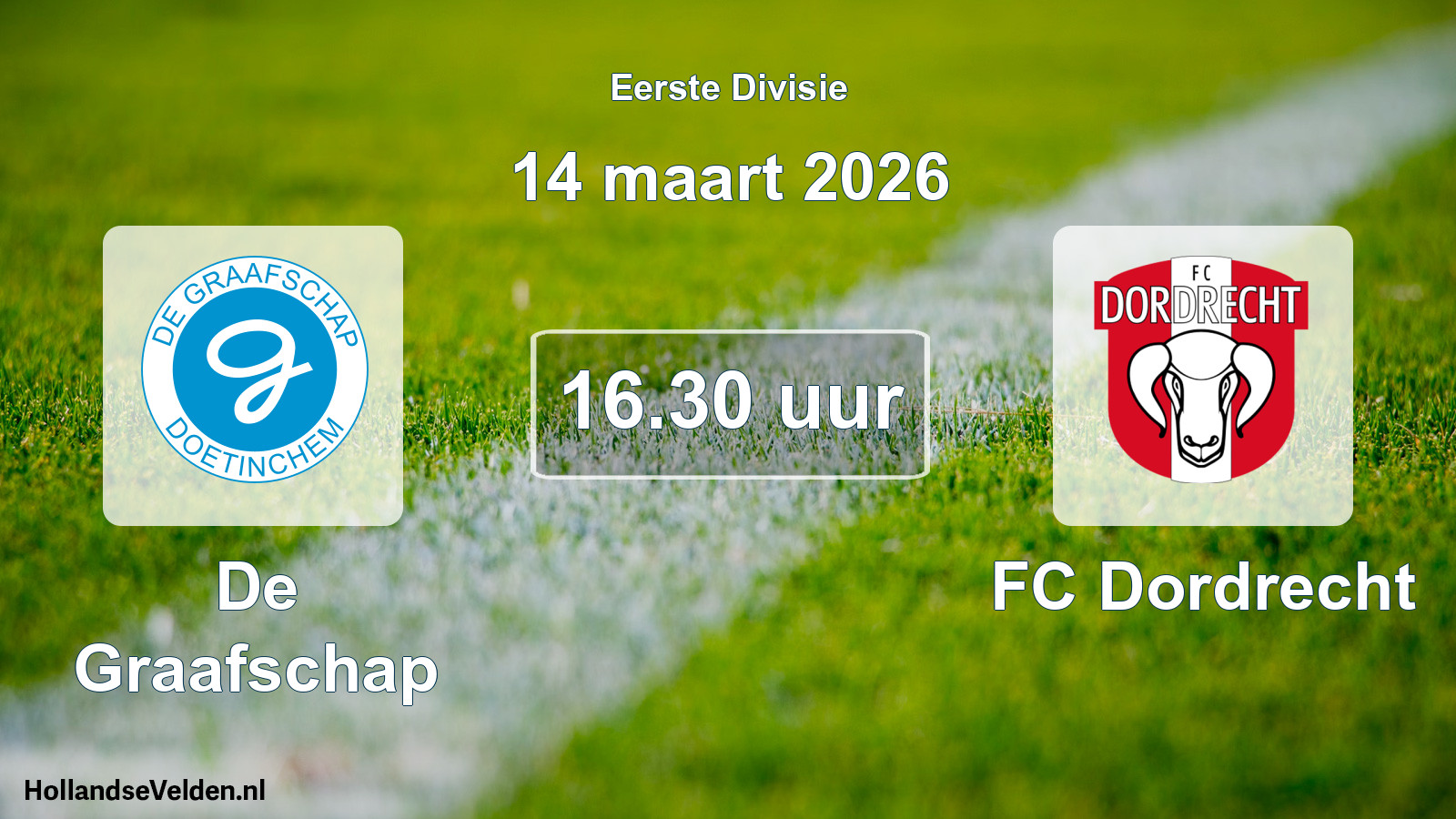 Geplande wedstrijd: De Graafschap - FC Dordrecht (14 maart 2026)