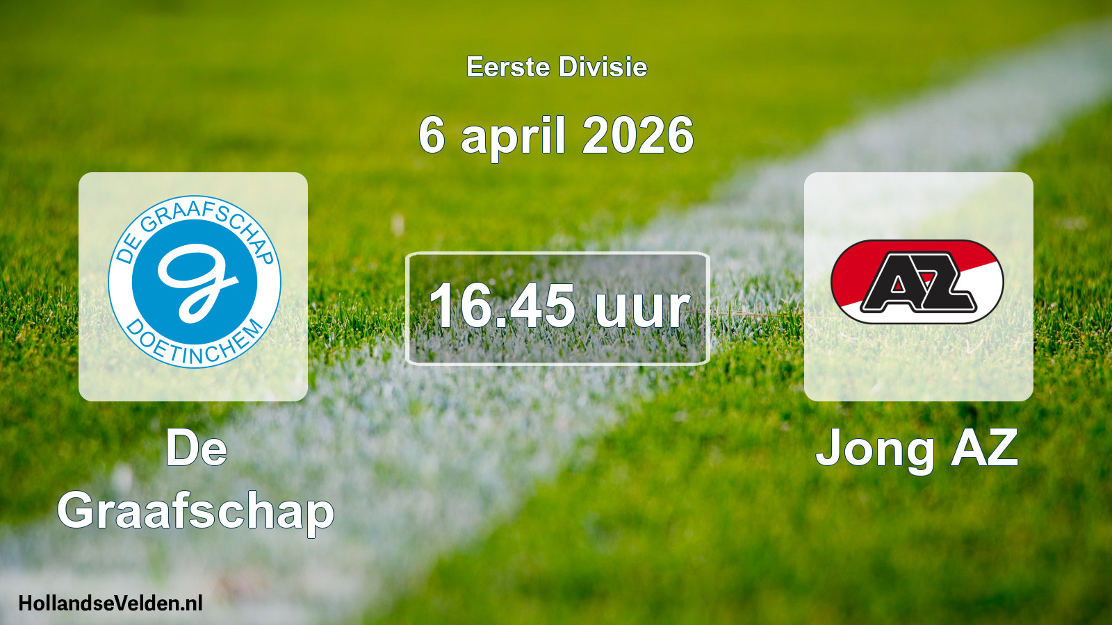 Geplande wedstrijd: De Graafschap - Jong AZ (6 april 2026)