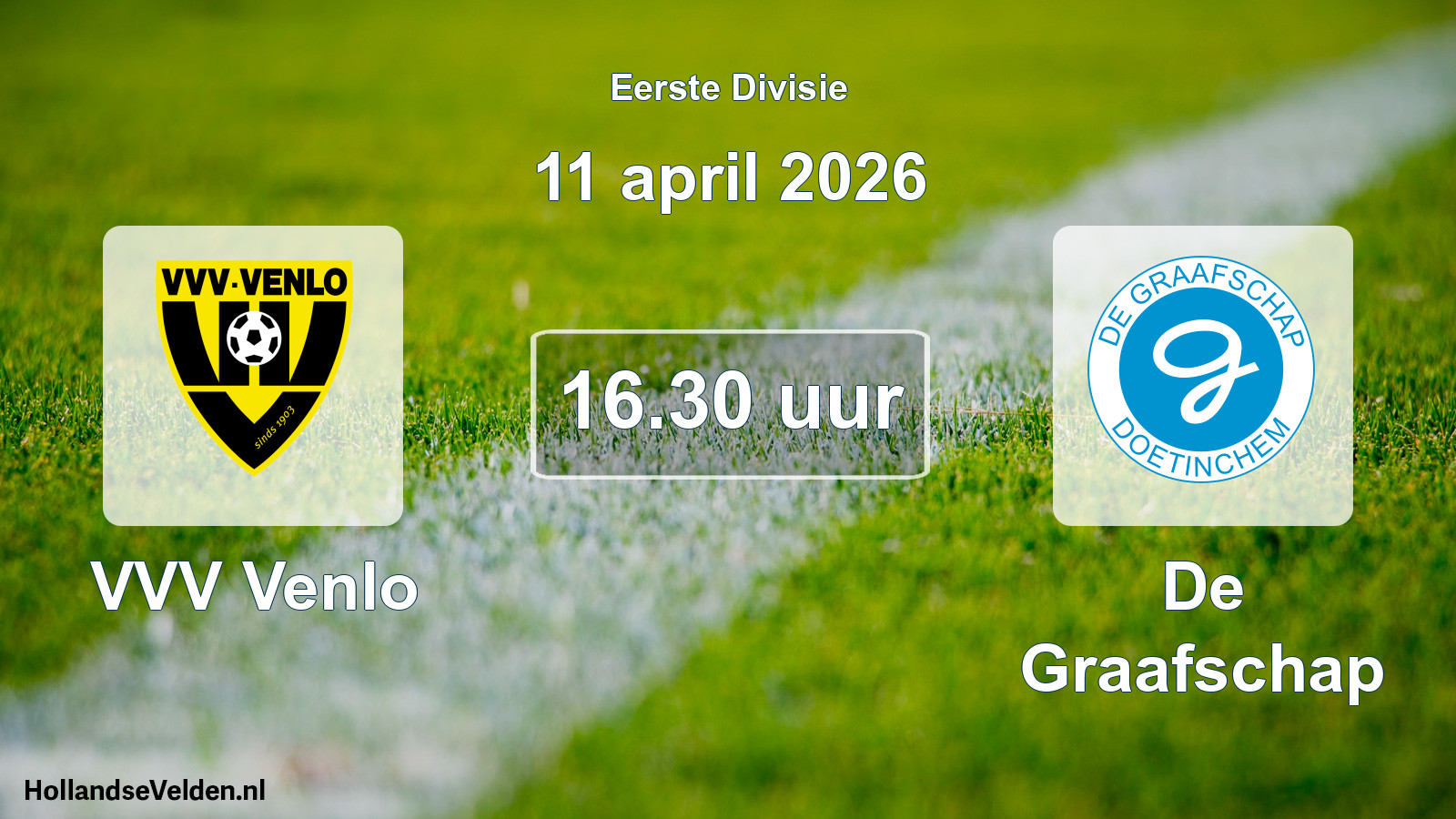 Geplande wedstrijd: VVV Venlo - De Graafschap (11 april 2026)