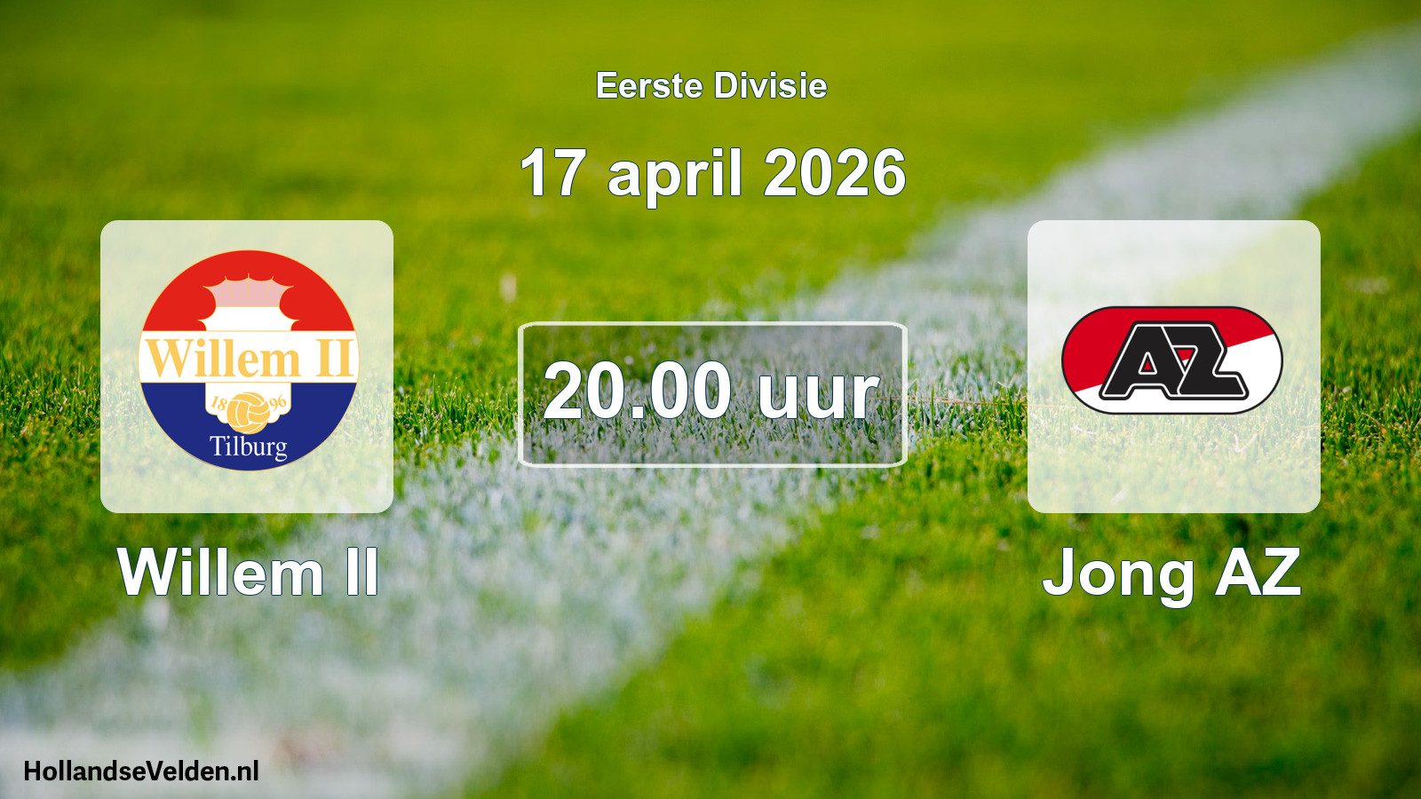 Geplande wedstrijd: Willem II - Jong AZ (17 april 2026)