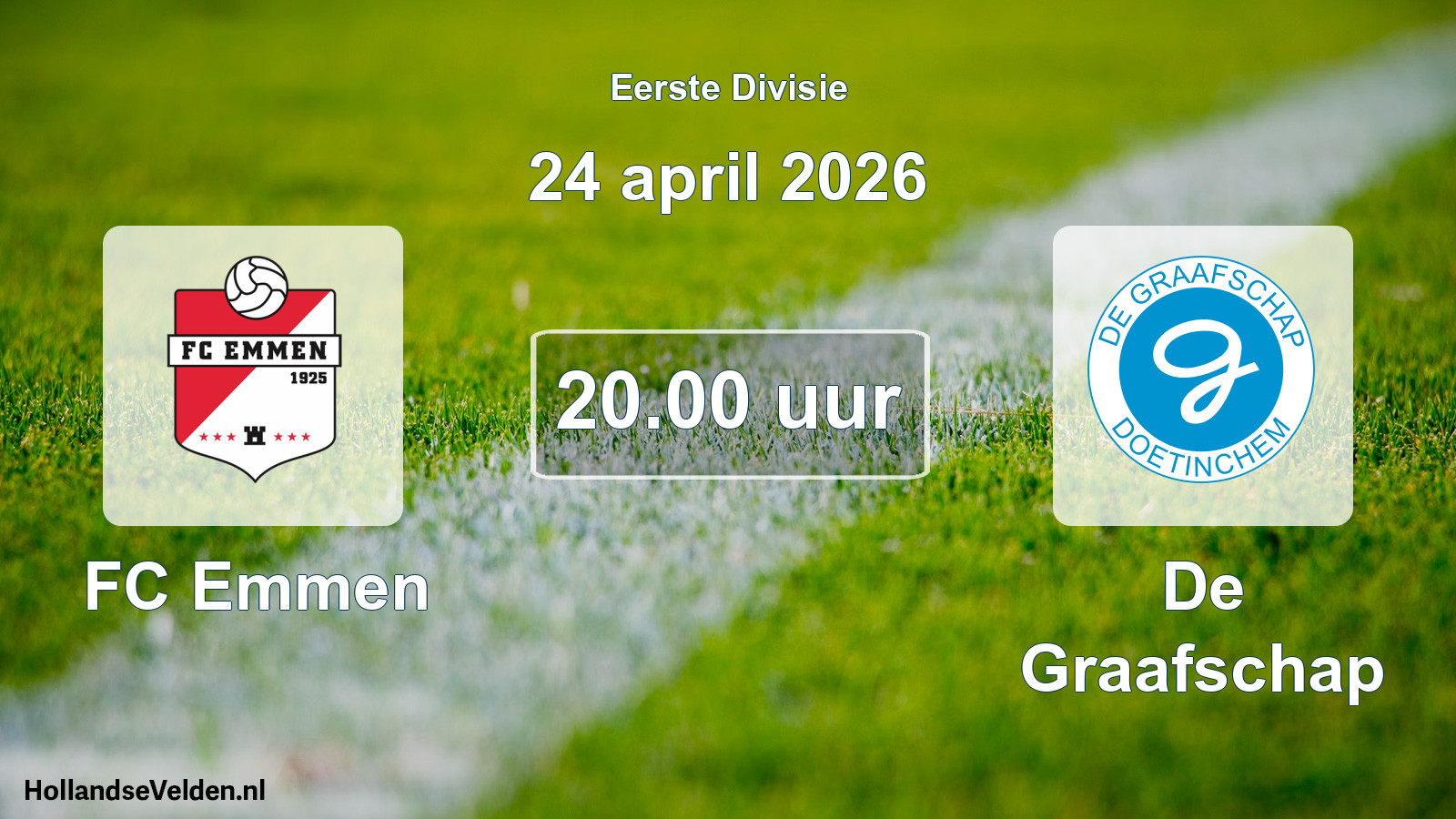 Geplande wedstrijd: FC Emmen - De Graafschap (24 april 2026)