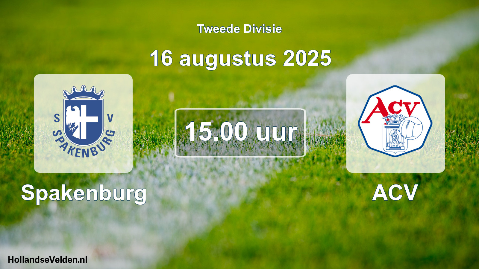 Geplande wedstrijd: Spakenburg - ACV (16 augustus 2025)