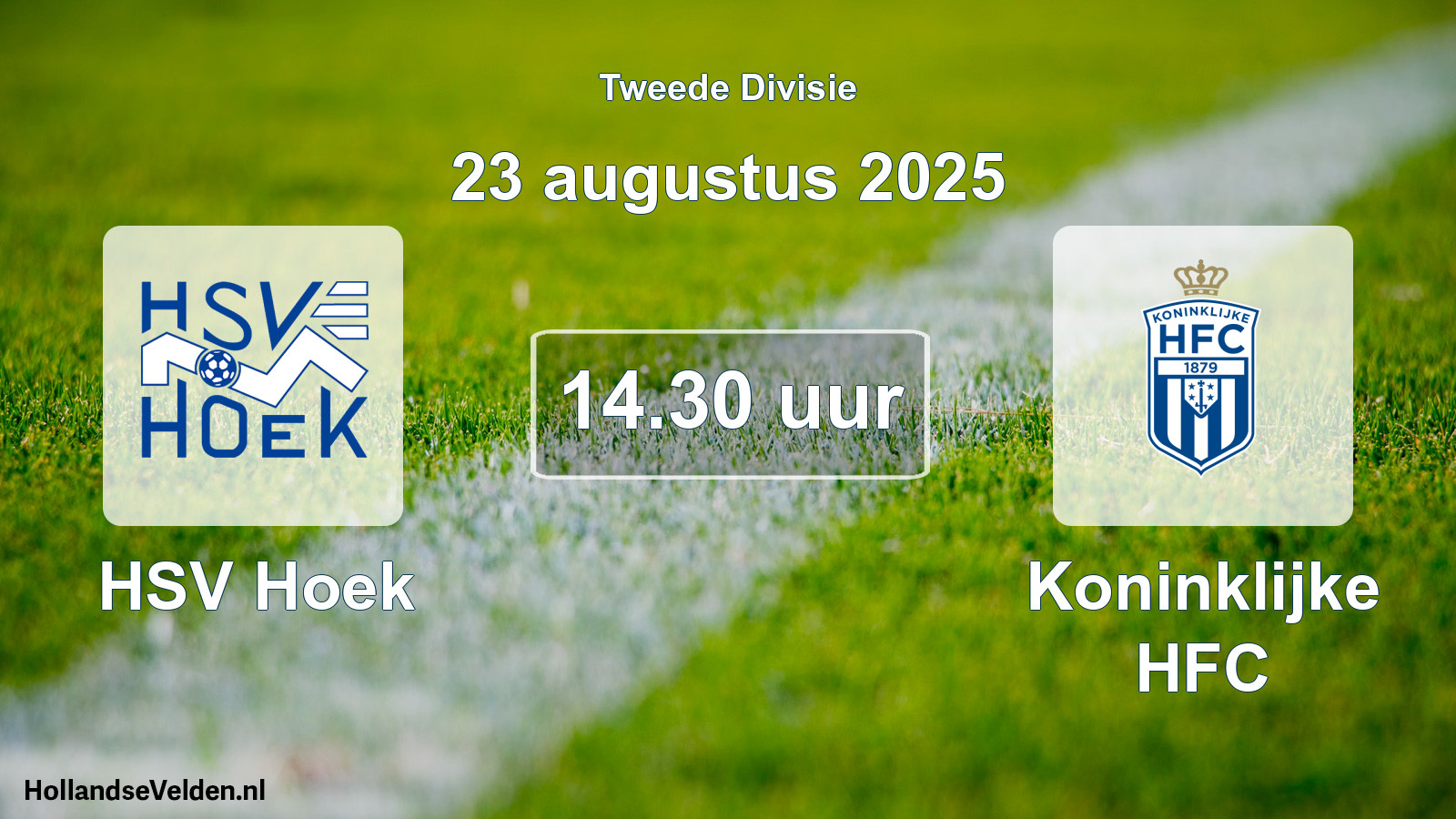 Geplande wedstrijd: HSV Hoek - Koninklijke HFC (23 augustus 2025)