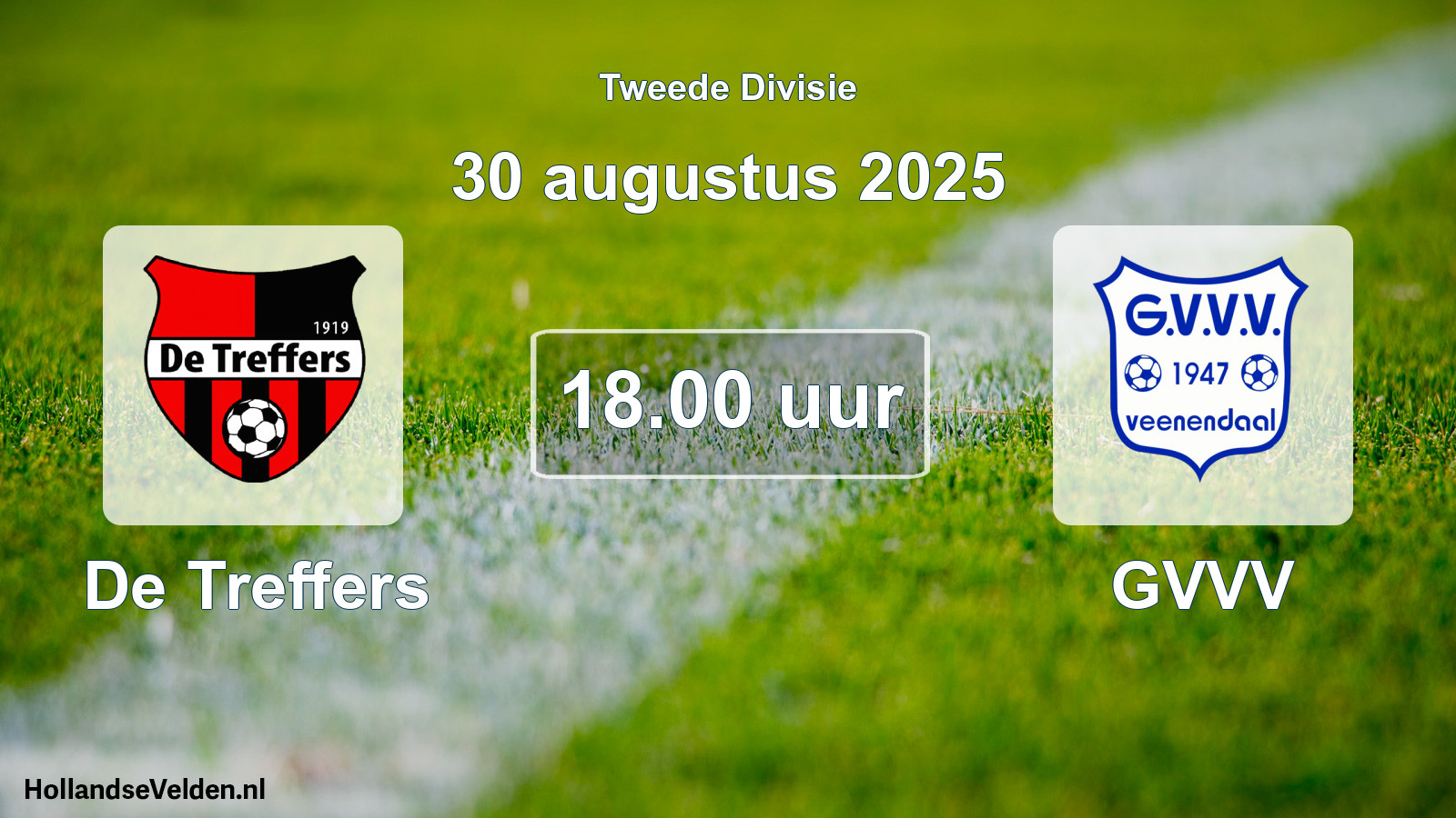 Geplande wedstrijd: De Treffers - GVVV (30 augustus 2025)