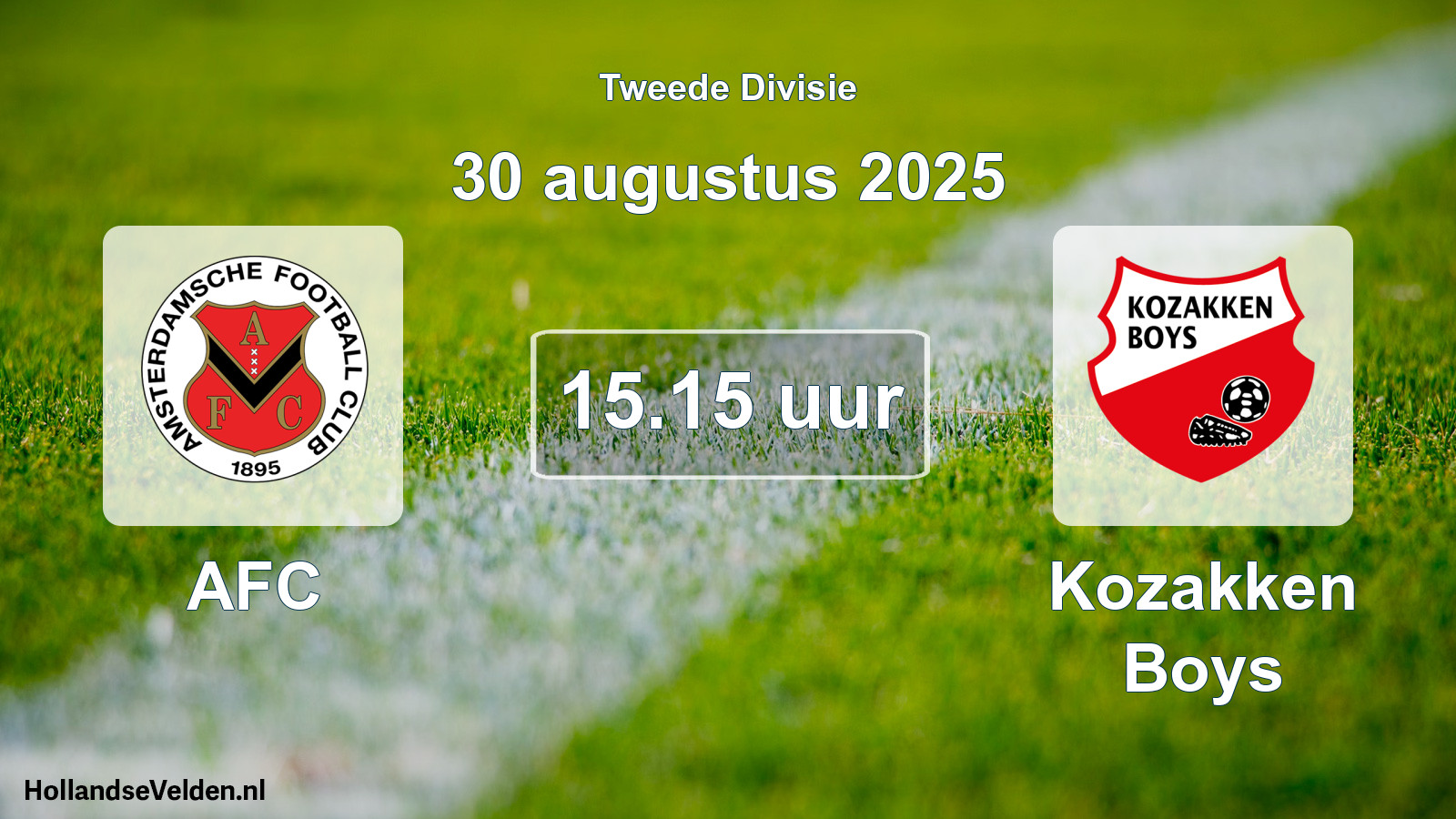 Geplande wedstrijd: AFC - Kozakken Boys (30 augustus 2025)
