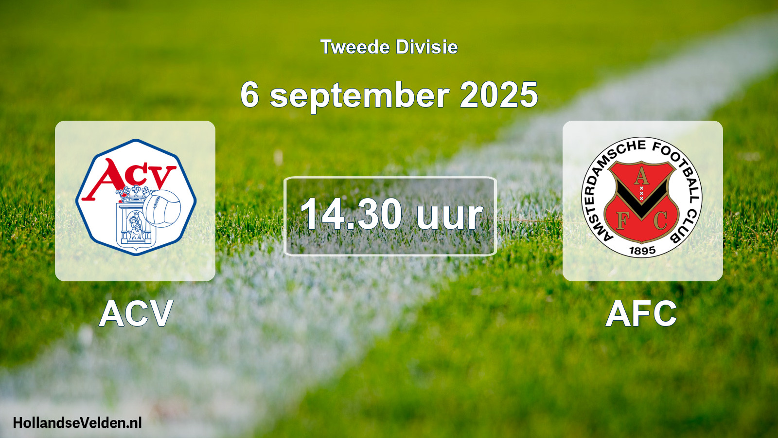 Geplande wedstrijd: ACV - AFC (6 september 2025)