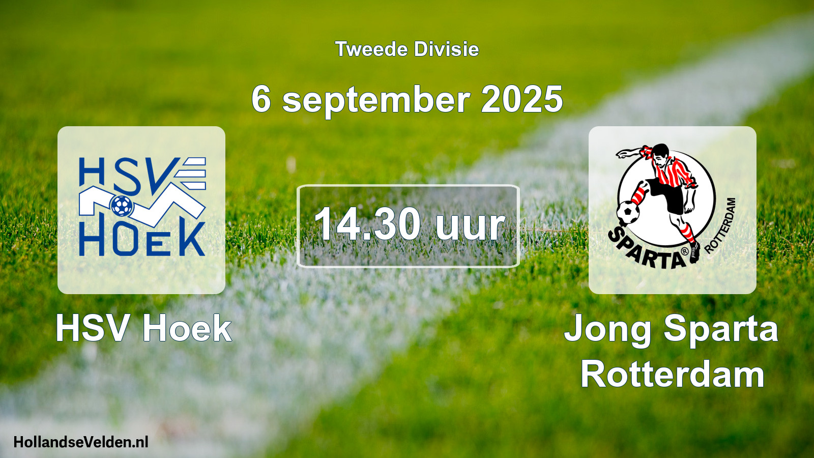 Geplande wedstrijd: HSV Hoek - Jong Sparta Rotterdam (6 september 2025)