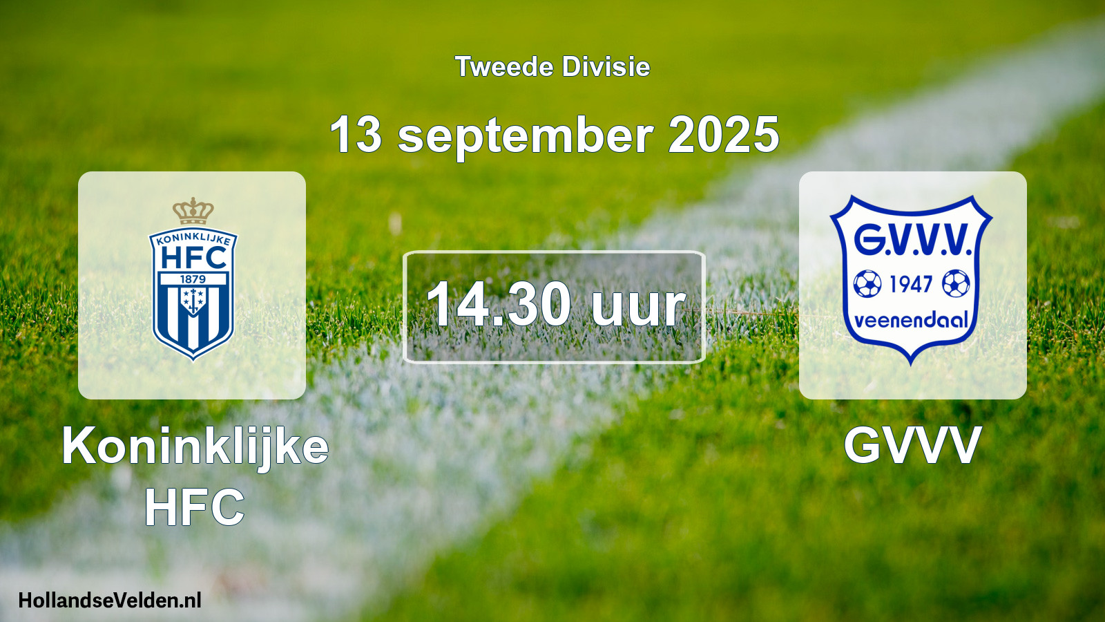Geplande wedstrijd: Koninklijke HFC - GVVV (13 september 2025)
