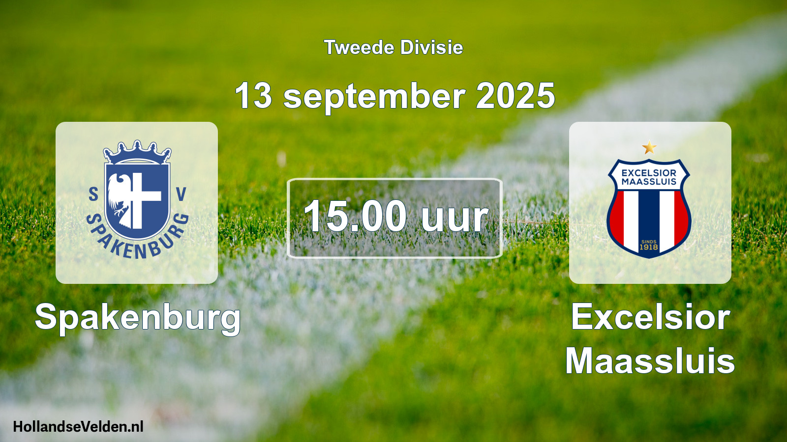 Geplande wedstrijd: Spakenburg - Excelsior Maassluis (13 september 2025)