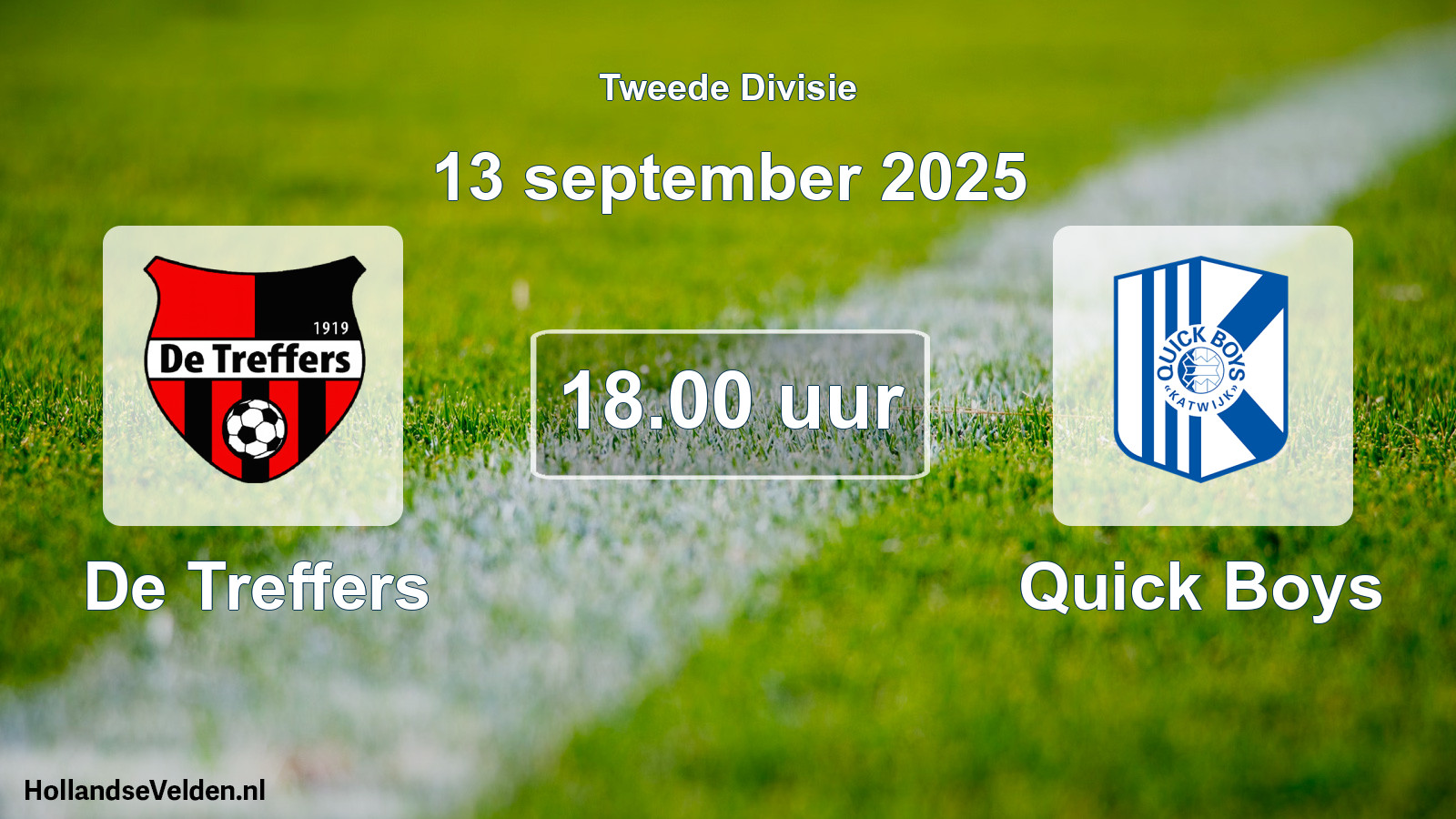 Geplande wedstrijd: De Treffers - Quick Boys (13 september 2025)