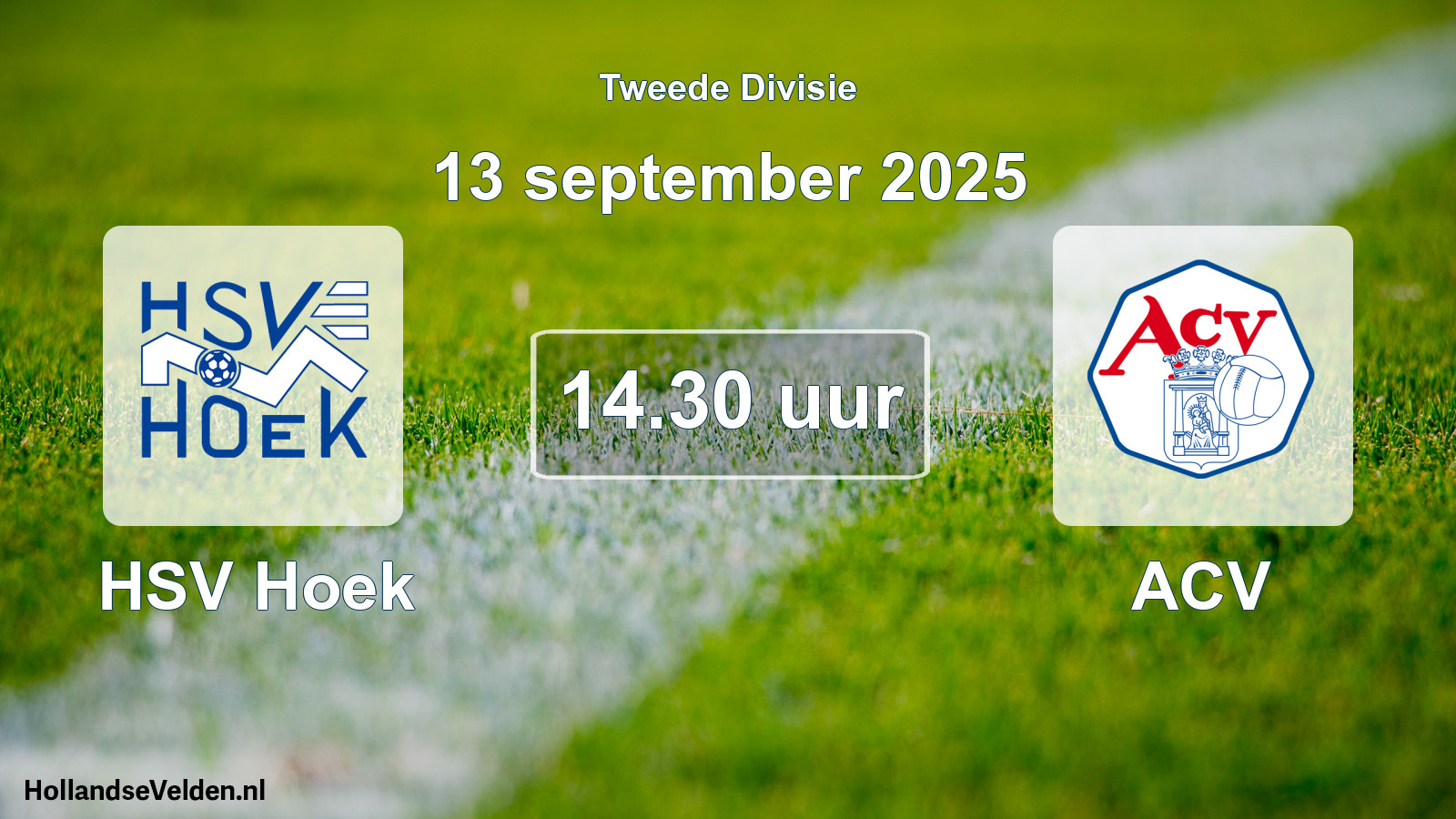Geplande wedstrijd: HSV Hoek - ACV (13 september 2025)