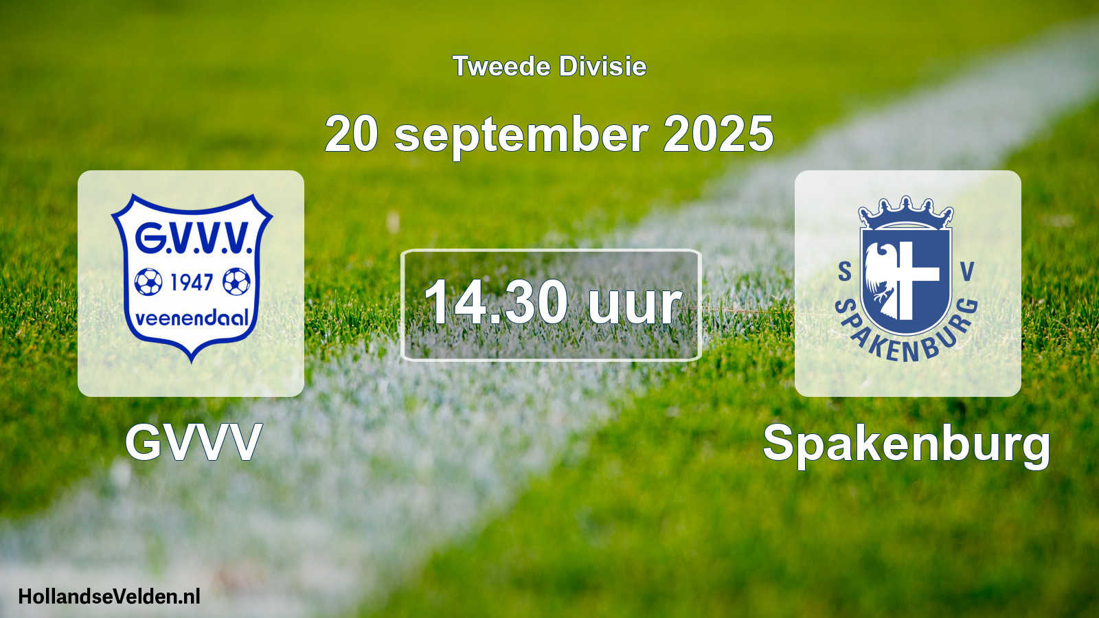 Geplande wedstrijd: GVVV - Spakenburg (20 september 2025)