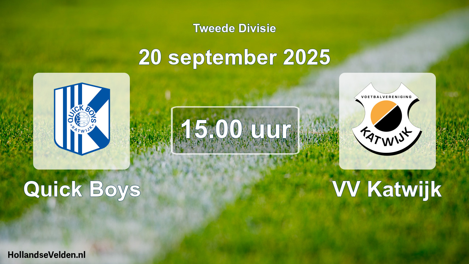 Geplande wedstrijd: Quick Boys - VV Katwijk (20 september 2025)