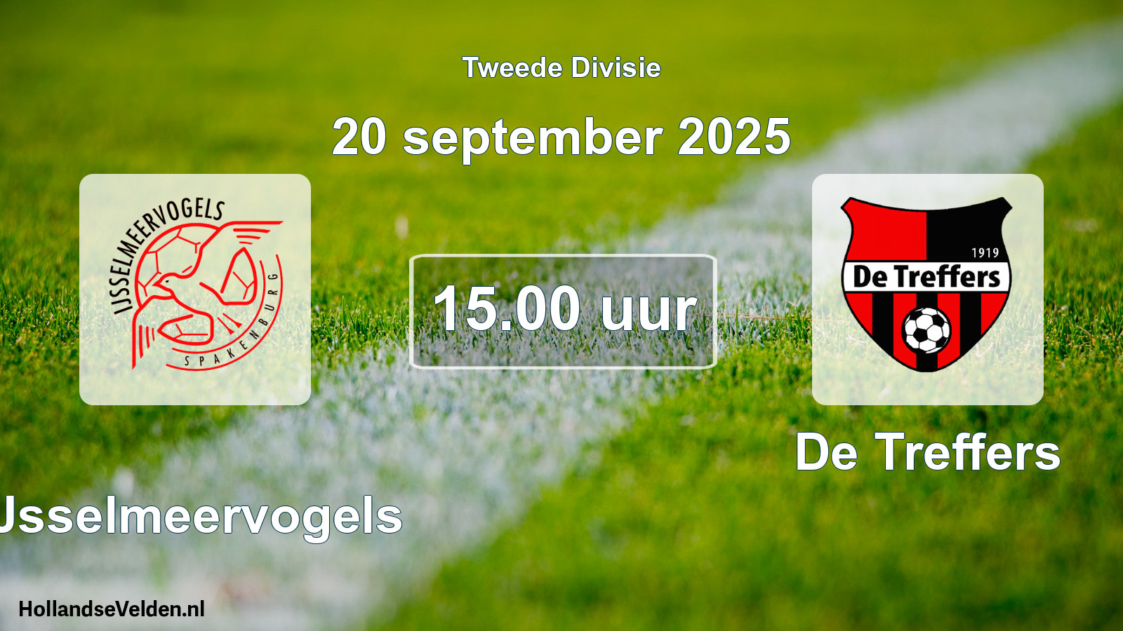 Geplande wedstrijd: IJsselmeervogels - De Treffers (20 september 2025)