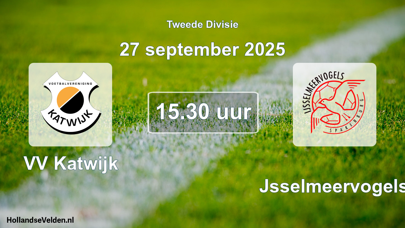 Geplande wedstrijd: VV Katwijk - IJsselmeervogels (27 september 2025)