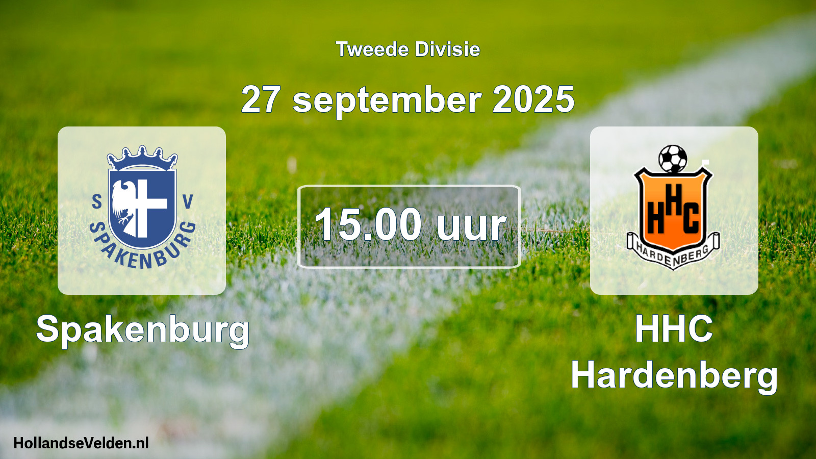Geplande wedstrijd: Spakenburg - HHC Hardenberg (27 september 2025)