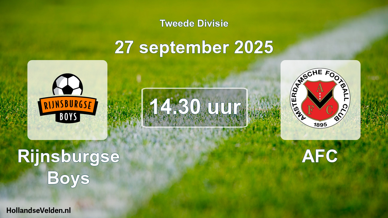 Geplande wedstrijd: Rijnsburgse Boys - AFC (27 september 2025)