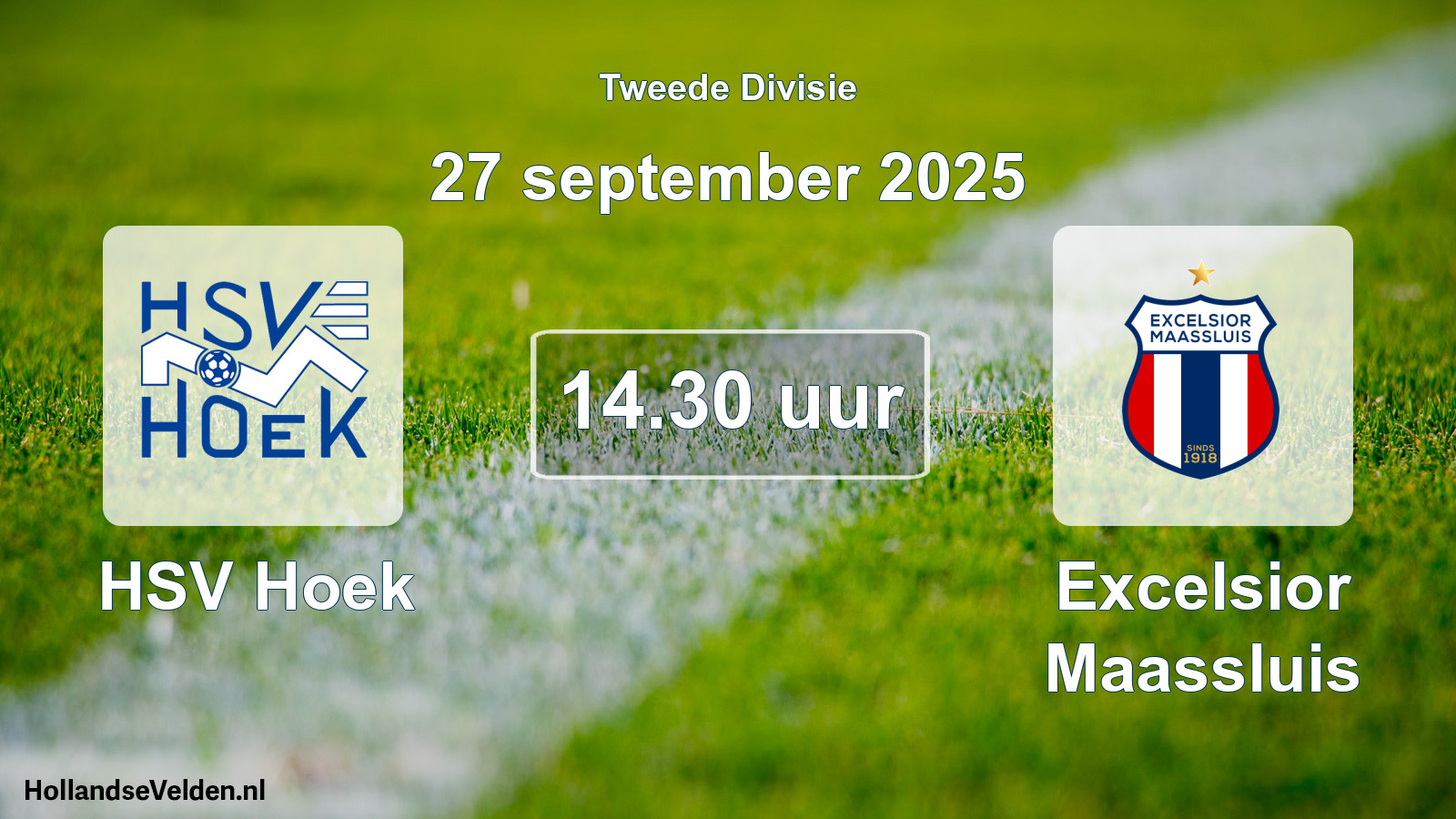 Geplande wedstrijd: HSV Hoek - Excelsior Maassluis (27 september 2025)