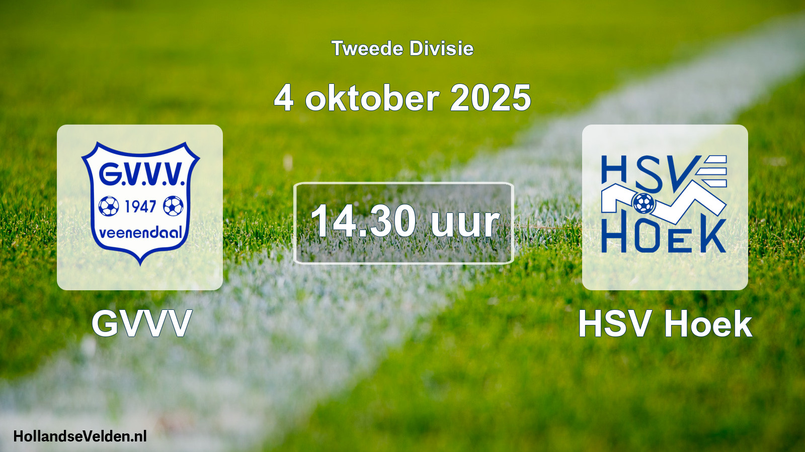 Geplande wedstrijd: GVVV - HSV Hoek (4 oktober 2025)