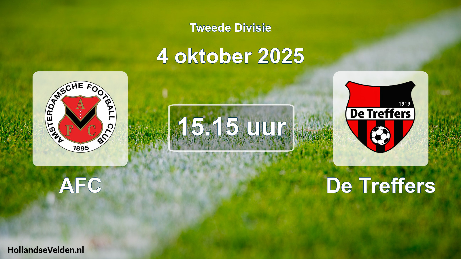Geplande wedstrijd: AFC - De Treffers (4 oktober 2025)