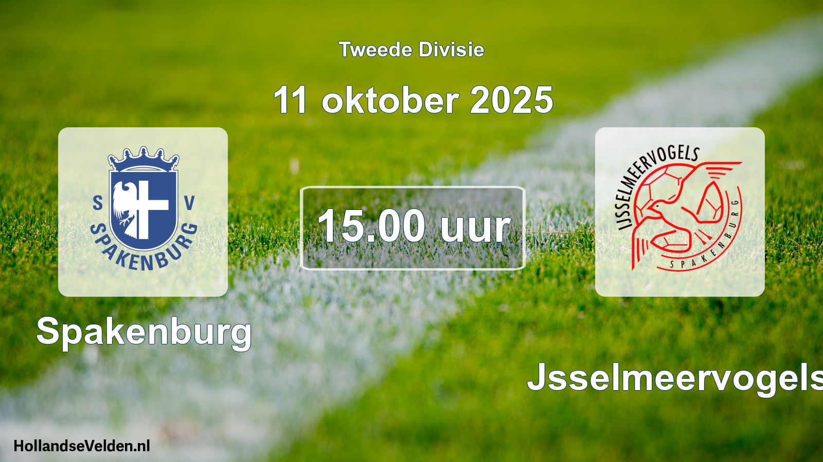 Geplande wedstrijd: Spakenburg - IJsselmeervogels (11 oktober 2025)