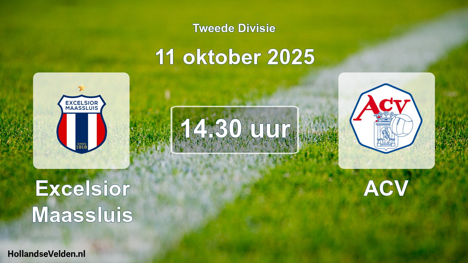 Geplande wedstrijd: Excelsior Maassluis - ACV (11 oktober 2025)