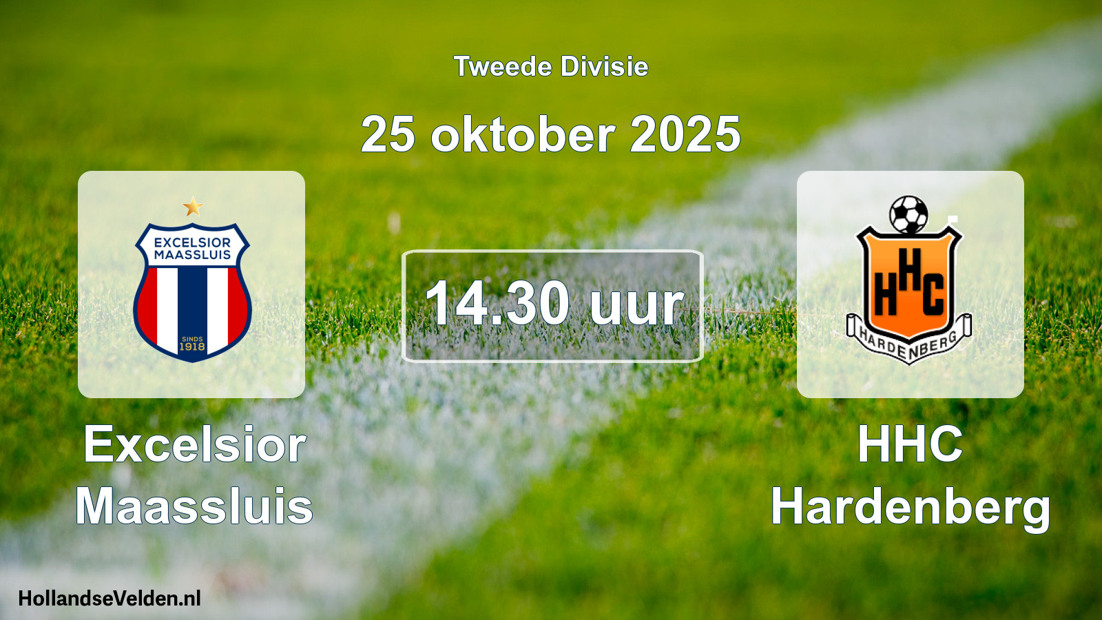 Geplande wedstrijd: Excelsior Maassluis - HHC Hardenberg (25 oktober 2025)