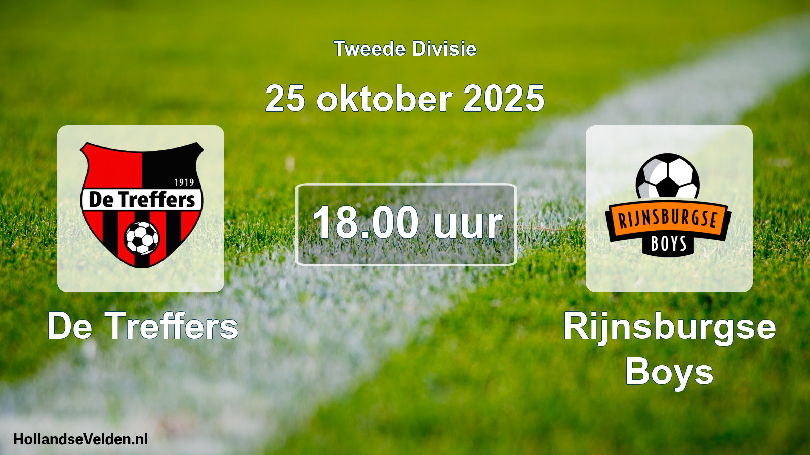Geplande wedstrijd: De Treffers - Rijnsburgse Boys (25 oktober 2025)
