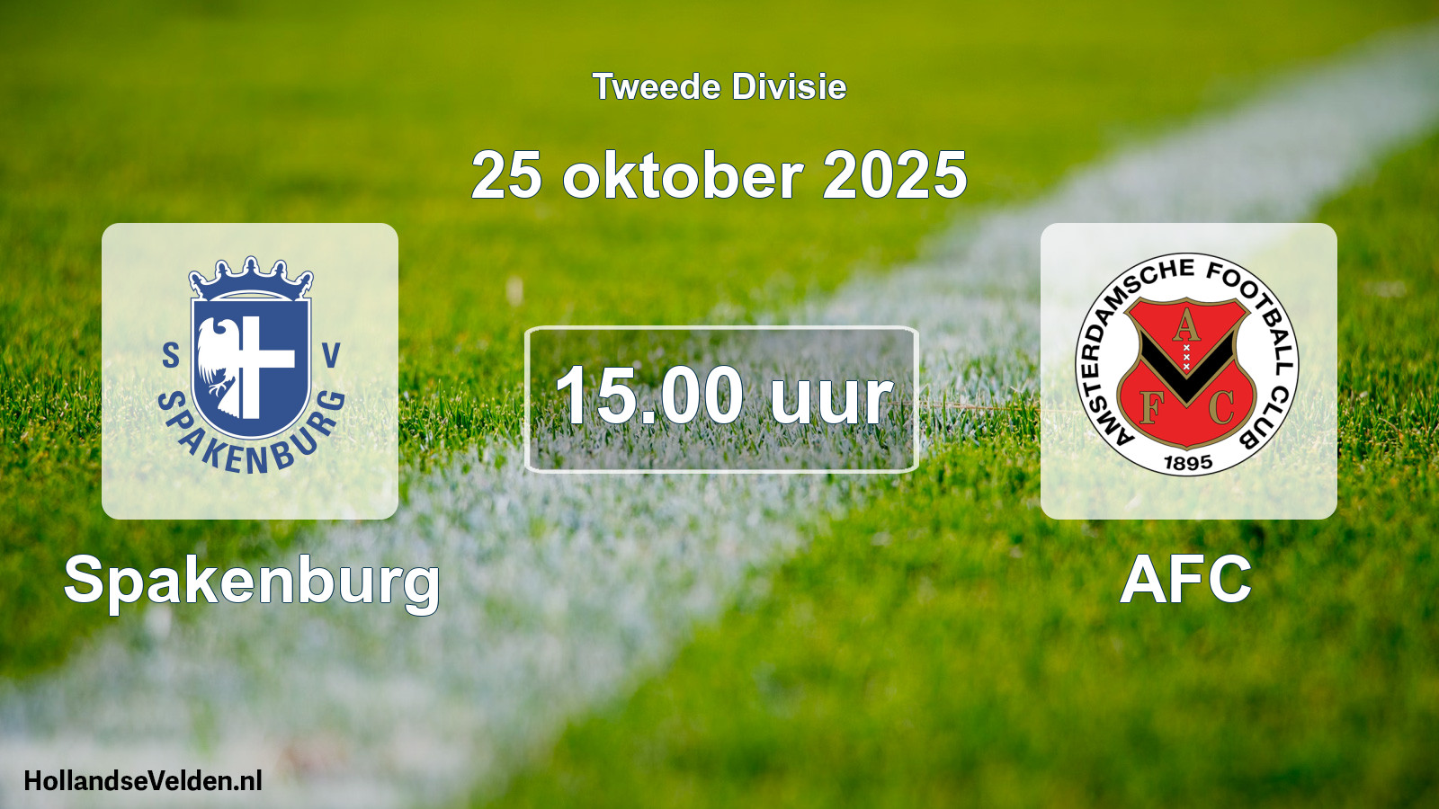 Geplande wedstrijd: Spakenburg - AFC (25 oktober 2025)