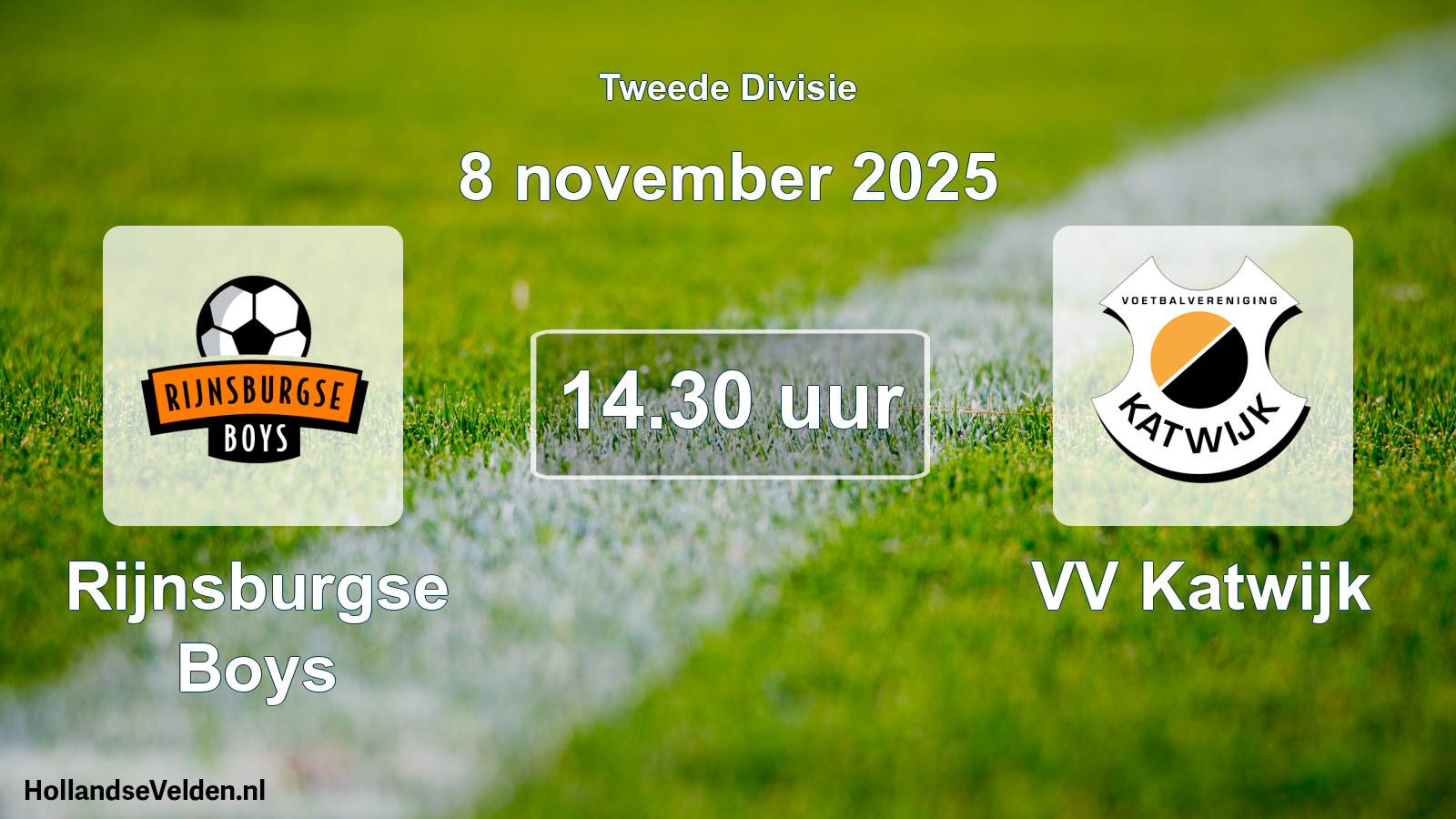 Geplande wedstrijd: Rijnsburgse Boys - VV Katwijk (8 november 2025)