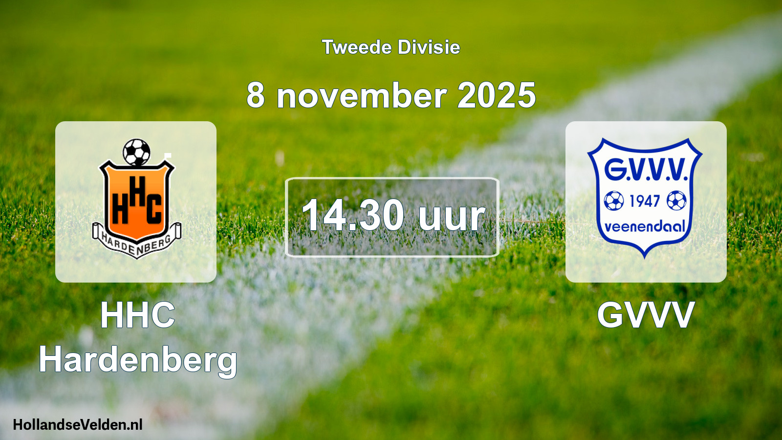 Geplande wedstrijd: HHC Hardenberg - GVVV (8 november 2025)