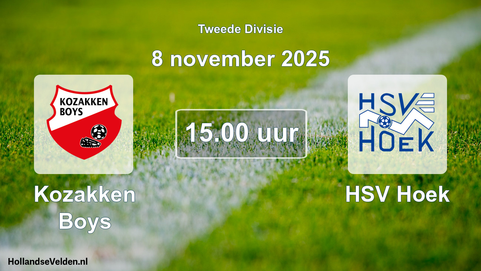 Geplande wedstrijd: Kozakken Boys - HSV Hoek (8 november 2025)