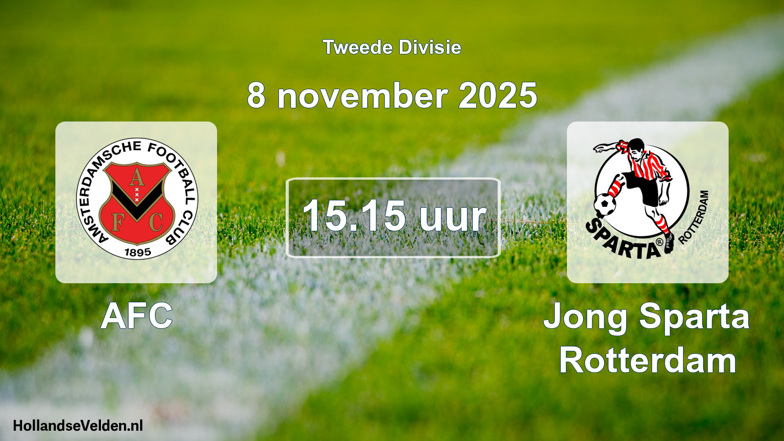 Geplande wedstrijd: AFC - Jong Sparta Rotterdam (8 november 2025)